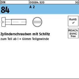 DIN 84 A 2 Zylinderschrauben mit Schlitz Produktbild