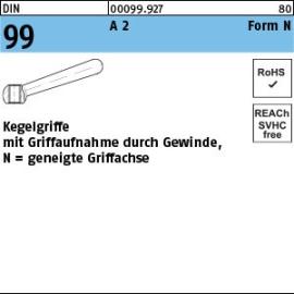 DIN 99 A 2 Form N Kegelgriffe mit Griffaufnahme durch Gewinde, geneigte Griffachse Produktbild