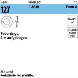 Reyher ~DIN 127 1.4310 Form A Federringe, aufgebogen Produktbild
