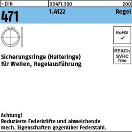Reyher ~DIN 471 1.4122 Regel Sicherungsringe (Halteringe) für Wellen, Regelausführung Produktbild