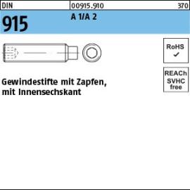 DIN 915 A 1/A 2 Gewindestifte mit Zapfen, mit Innensechskant Produktbild