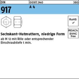 Reyher DIN 917 A 4 Sechskant-Hutmuttern, niedrige Form Produktbild