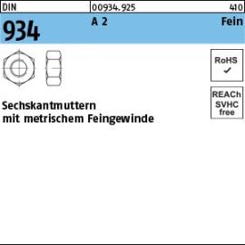 Reyher DIN 934 A 2 Fein Sechskantmuttern mit metrischem Feingewinde Produktbild