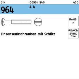 DIN 964 A 4 Linsensenkschrauben mit Schlitz Produktbild