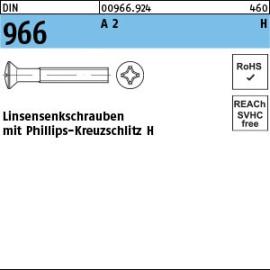 DIN 966 A 2 H Linsensenkschrauben mit Phillips-Kreuzschlitz H Produktbild