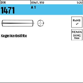 DIN 1471 A 1 Kegelkerbstifte Produktbild