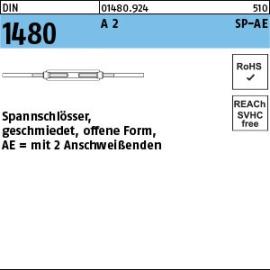 Reyher DIN 1480 A 2 SP-AE Spannschlösser geschmiedet, offene Form, mit 2 Anschweißenden Produktbild