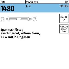 DIN 1480 A 2 SP-RR Spannschlösser geschmiedet, offene Form, mit 2 Ringösen Produktbild