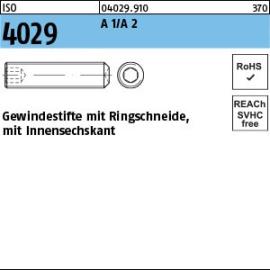 ISO 4029 A 1/A 2 Gewindestifte mit Ringschneide und Innensechskant Produktbild