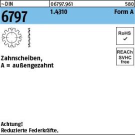 Reyher ~DIN 6797 1.4310 Form A Zahnscheiben, außengezahnt Produktbild