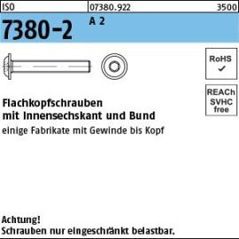 Reyher ISO 7380-2 A 2 Flachkopfschrauben mit Innensechskant und Bund Produktbild