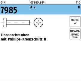 DIN 7985 A 2 H Linsenschrauben mit Phillips-Kreuzschlitz H Produktbild