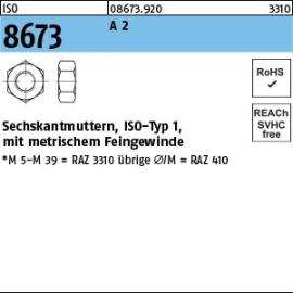 Reyher ISO 8673 A 2 Sechskantmuttern, ISO-Typ 1, mit metrischem Feingewinde Produktbild