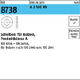 ISO 8738 A 2 160 HV Scheiben für Bolzen, Produktklasse A Produktbild
