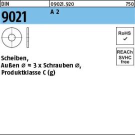 DIN 9021 A 2 Scheiben, Außen Ø ~3 x Schrauben Ø, Produktklasse C Produktbild