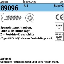 Reyher Artikel 89096 A 2 CE Ruko-Z Spanplattenschrauben, Halbrundkopf, Pozidriv-Kreuzschlitz Produktbild