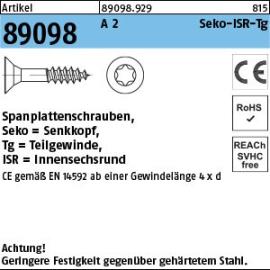Artikel 89098 A 2 CE Seko-ISR-Tg Spanplattenschrauben, Senkkopf, Innensechsrund, Tg Produktbild