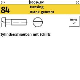Reyher DIN 84 Messing blank gedreht Zylinderschrauben mit Schlitz Produktbild