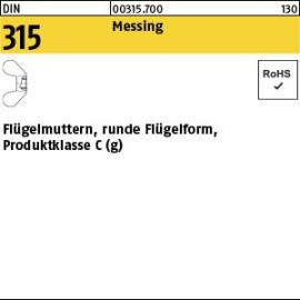 Reyher DIN 315 Messing Flügelmuttern, runde Flügelform, Produktklasse C (g) Produktbild