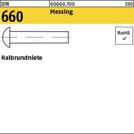 DIN 660 Messing Halbrundniete Produktbild