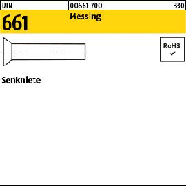DIN 661 Messing Senkniete Produktbild
