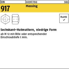 Reyher DIN 917 Messing Sechskant-Hutmuttern, niedrige Form Produktbild