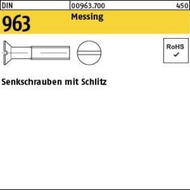 DIN 963 Messing Senkschrauben mit Schlitz Produktbild