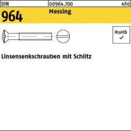 DIN 964 Messing Linsensenkschrauben mit Schlitz Produktbild