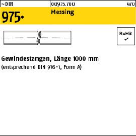 ~DIN 975 Messing Gewindestangen, Länge 1000 mm Produktbild