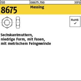 Reyher ISO 8675 Messing Niedrige Sechskantmuttern mit Fasen und metrischem Feingewinde Produktbild
