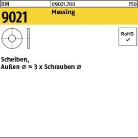 Reyher DIN 9021 Messing Scheiben, Außen Ø ~3 x Schrauben Ø, Produktbild