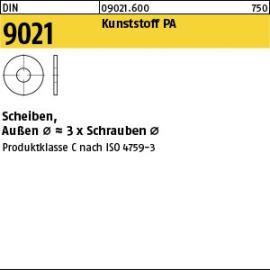 Reyher DIN 9021 Kunststoff PA Scheiben, Außen Ø ~3 x Schrauben Ø, Produktbild