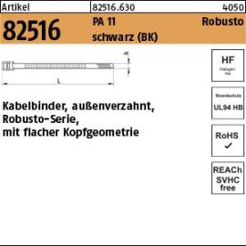 Reyher ART 82516 Flachprofilkabelbinder Robusto PA11 schwarz 9,0 x 260 VE=S Produktbild