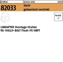 Artikel 82033 Stahl LINDAPETR Montagemuttern für HOLLO-BOLT FlushFit HBFF Produktbild