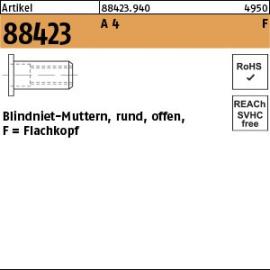 Reyher Artikel 88423 A 4 F Blindniet-Muttern, rund, offen, Flachkopf Produktbild