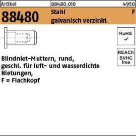 Reyher ART 88480 Blindnietmu. geschlossen St.Zn Flako M 6 / 0,5 - 3,0 VE=S Produktbild