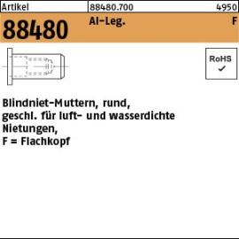 Artikel 88480 Al-Leg. F Blindniet-Muttern, rund, geschl., FLAKO für luft- und wasserdichte Nietungen Produktbild