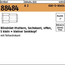 Reyher ART 88484 Blindniet-Mu. A 2 m. 6-kt kl.Seko M 5 / 0,5 - 3,0 VE=S Produktbild