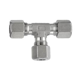 RIEGLER T-Verschraubung, Rohr-Außen-Ø 12 mm, Edelstahl 1.4571, 315 bar Produktbild
