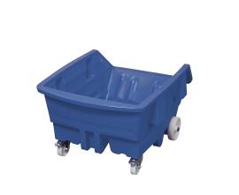 asecos Kippwagen, PE Blau, Inhalt 750,00Liter, Maße 1145x1560x925 mm Produktbild