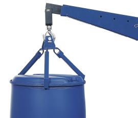 asecos Fassgreifer vertikal, pulverbeschichteter Stahl Enzianblau RAL 5010, Maße 300x350x445 mm Produktbild