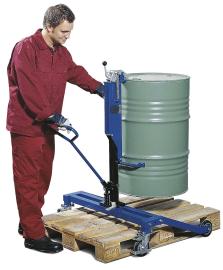 asecos Fasslifter, pulverbeschichteter Stahl Enzianblau RAL 5010, Maße 980x810x1180 mm Produktbild