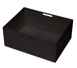 asecos Einlegewanne für Auszugswannen Entsorgung für für Sicherheitsschränke S90/Q90, PP Schwarz oder Weiß, Maße 321x421x175 mm Produktbild