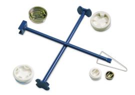 asecos Kreuz-Fassschlüssel, lackierter Stahl, Maße 255x255x45 mm Produktbild
