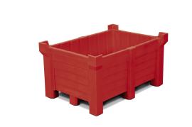 asecos Stapelbehälter, PE Rot, Inhalt 260,00Liter, Maße 1000x800x600 mm Produktbild