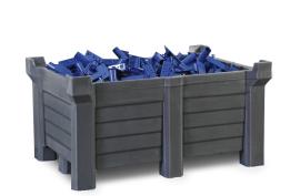 asecos Stapelbehälter, PE Grau, Inhalt 300,00Liter, Maße 1200x800x600 mm Produktbild