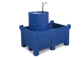 asecos Stapelbehälter, PE Blau, Inhalt 300,00Liter, Maße 1200x800x600 mm Produktbild