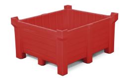 asecos Stapelbehälter, PE Rot, Inhalt 400,00Liter, Maße 1200x1000x600 mm Produktbild