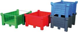 asecos Stapelbehälter, PE Blau, Inhalt 400,00Liter, Maße 1200x1000x600 mm Produktbild