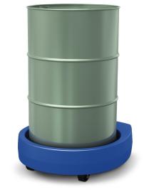 asecos Fassroller, PE Blau, Maße 720x800x225 mm Produktbild